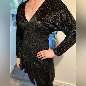 Crushed Velvet with Gold Specks, 1980s Vintage “Stevie Nicks”  - Size Small